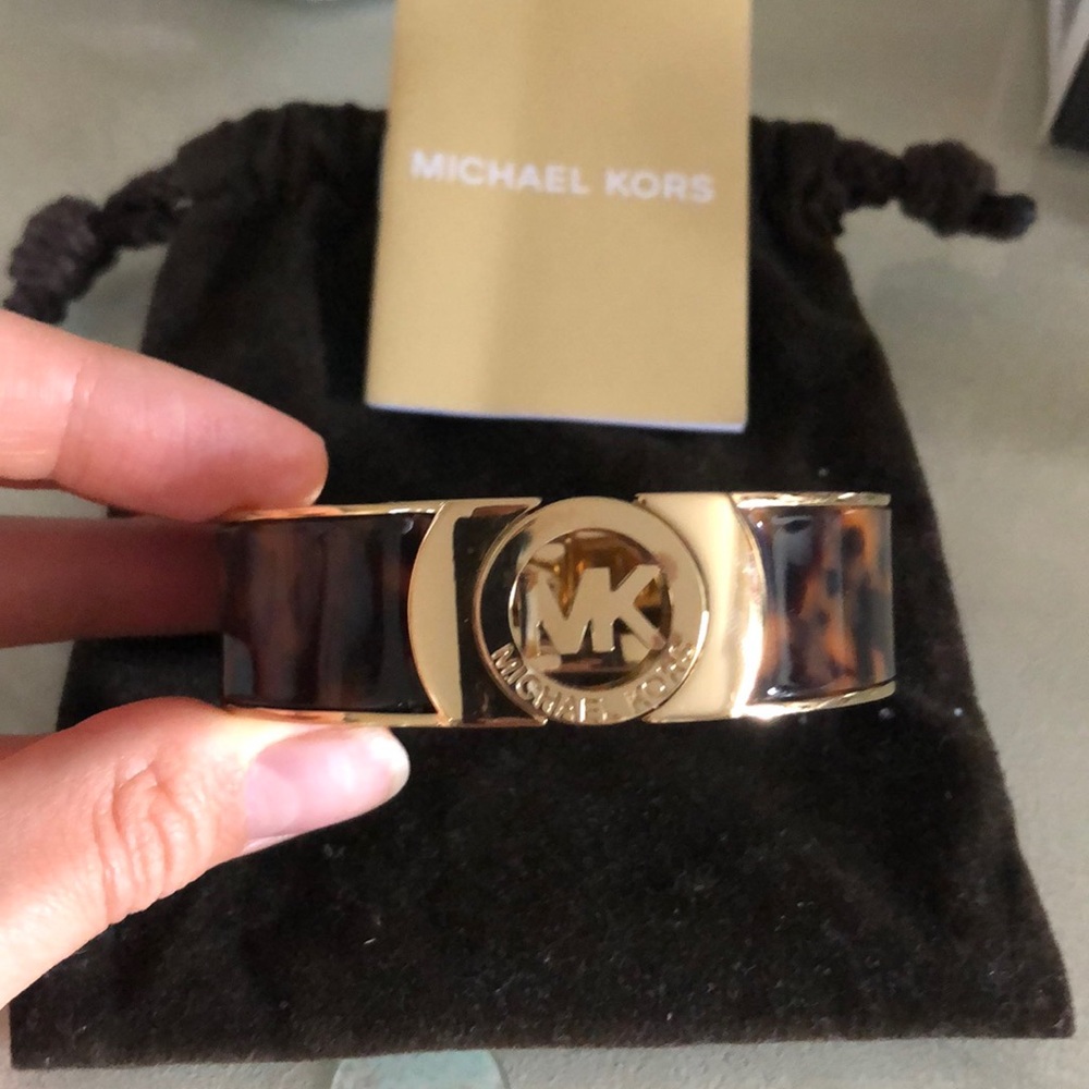 Michael kors tortoise shell gold bracelet